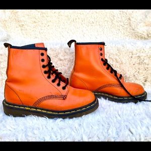 Vintage ORIGINAL Orange Doc Martens